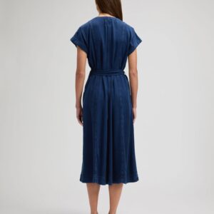 112376936 00 XS SUKIENKA BELTED MIDI DRESS SUNSET