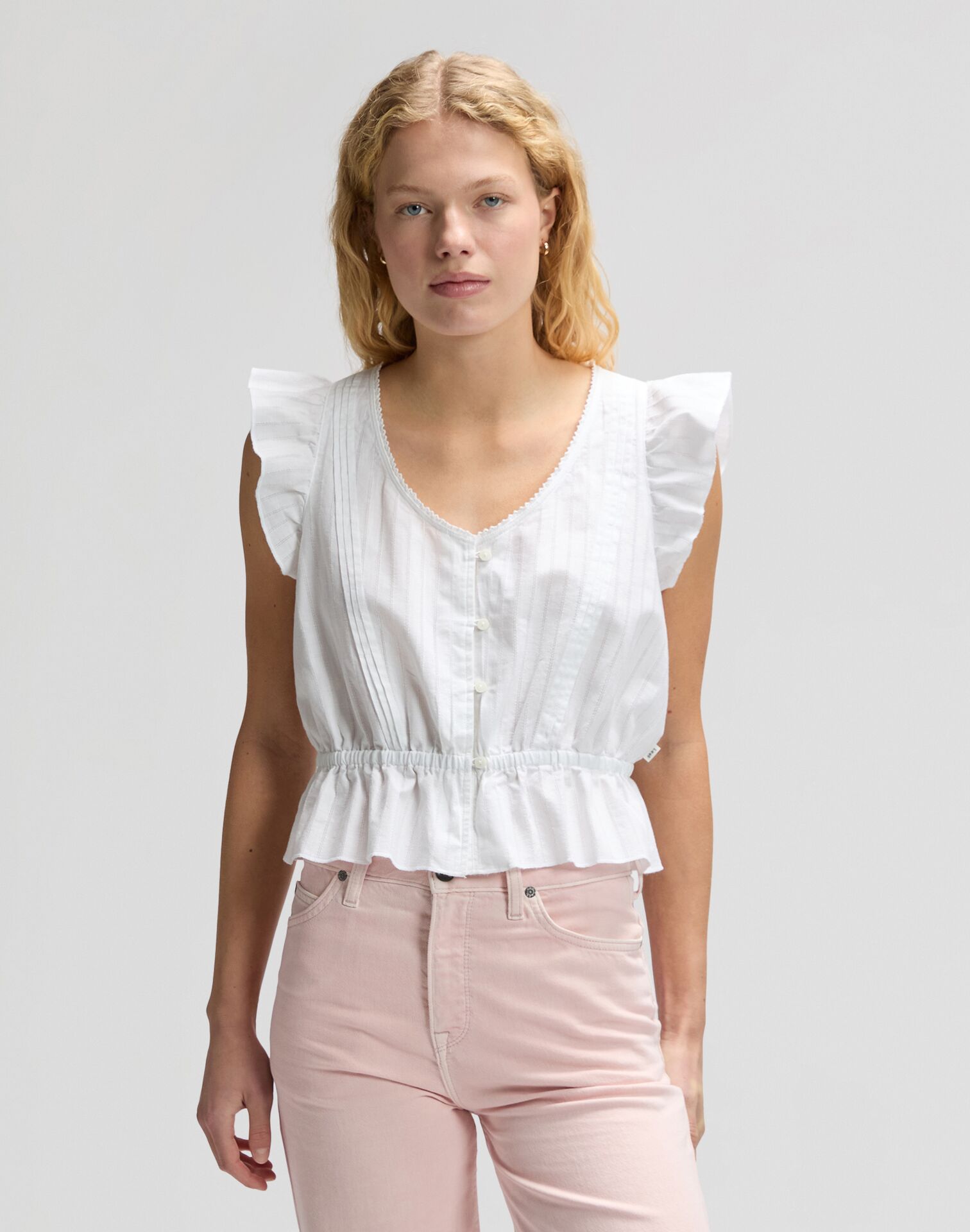 112376975 00 S KOSZULA RUFFLE SLEEVE SHIRT BRIGHT