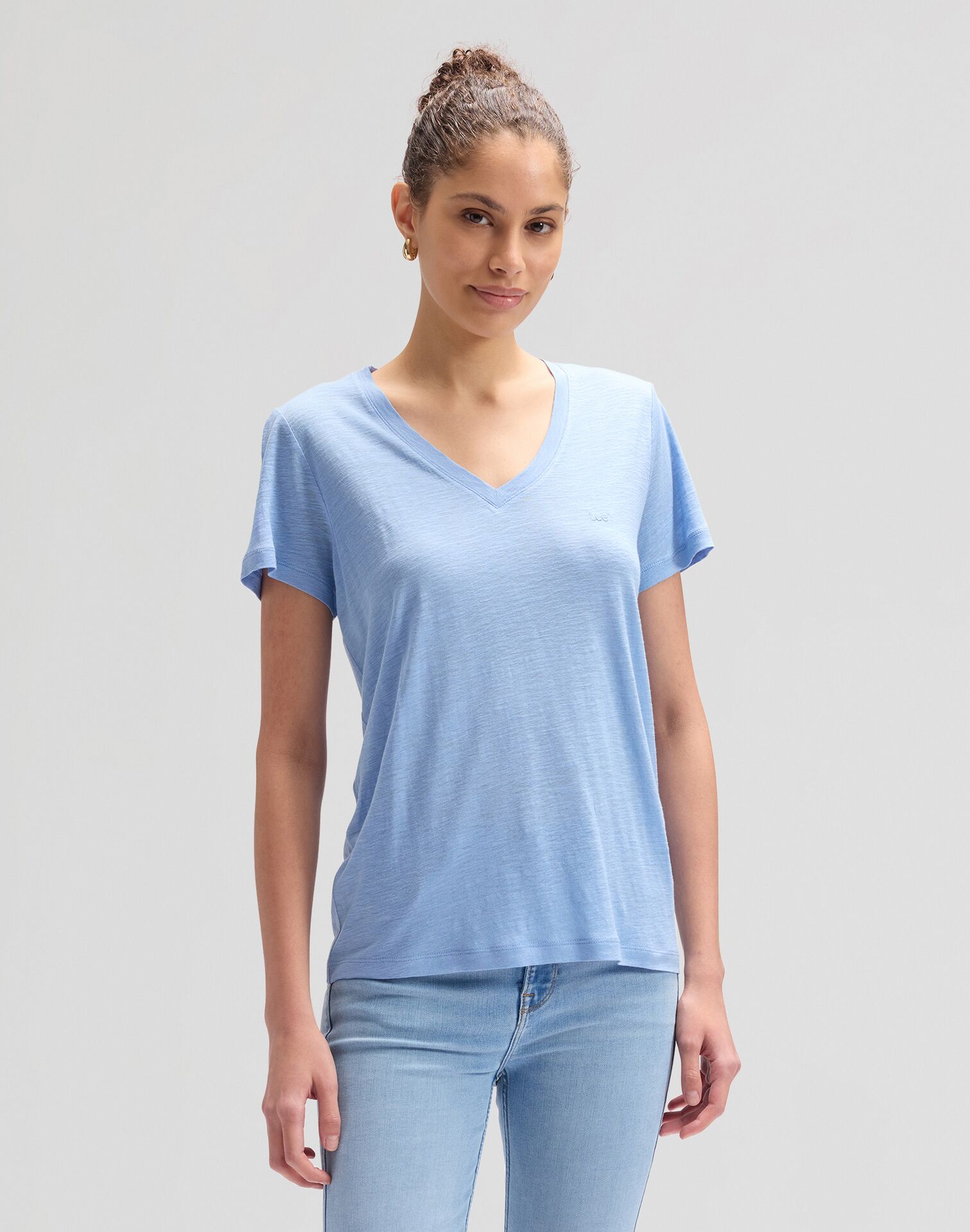112377023 00 S KOSZULKA V NECK TEE HALOGEN