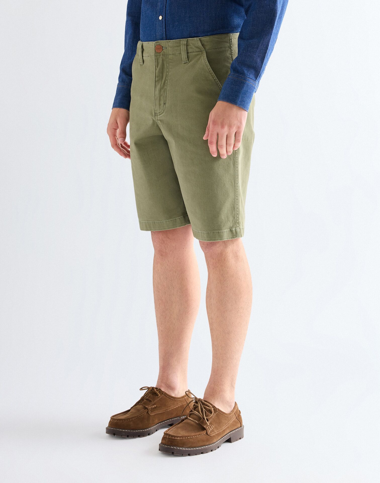 112377831 00 38 SZORTY CHINO SHORTS DUSTY OLIVE