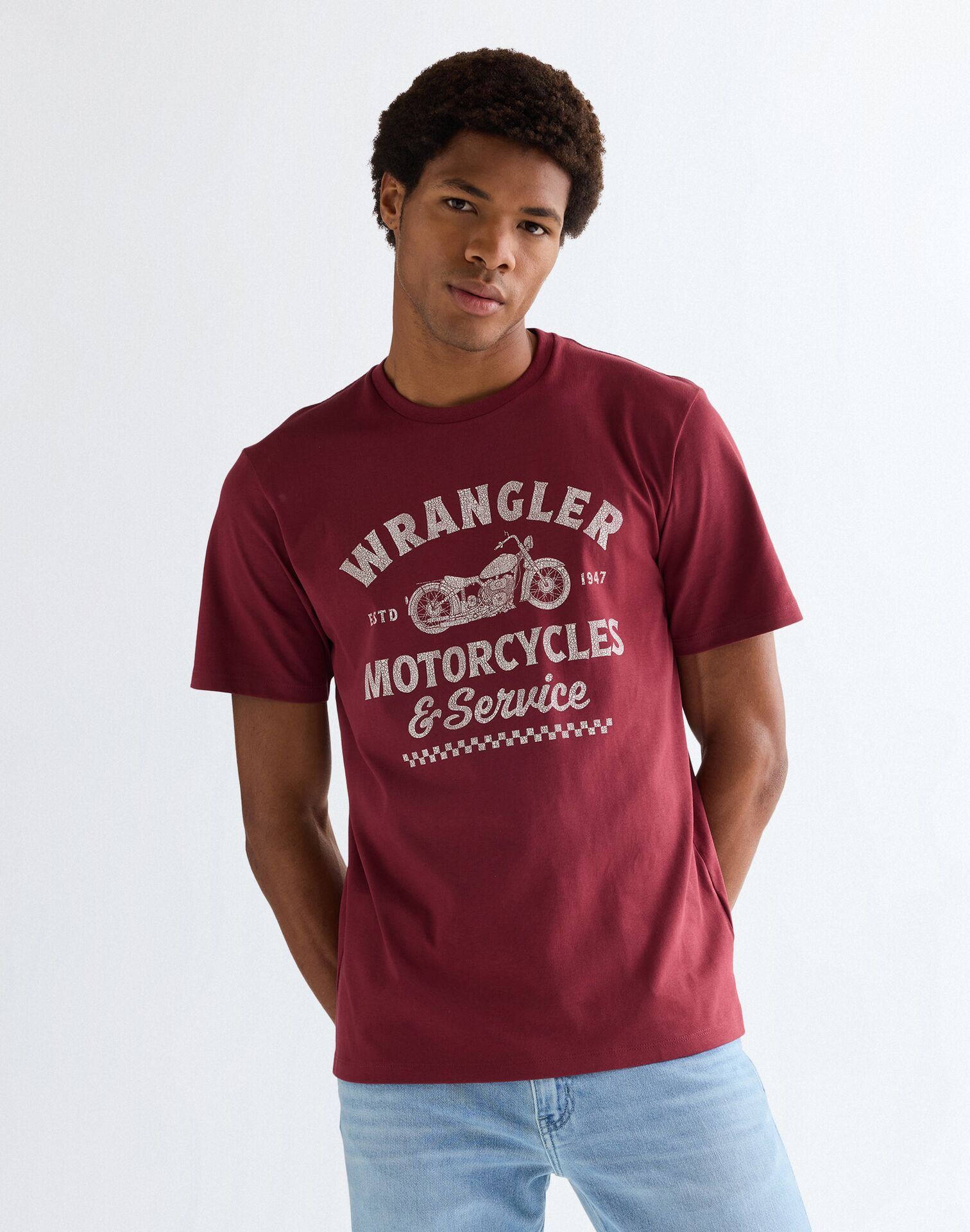 112377953 00 XL KOSZULKA AMERICANA TEE RUBY WINE