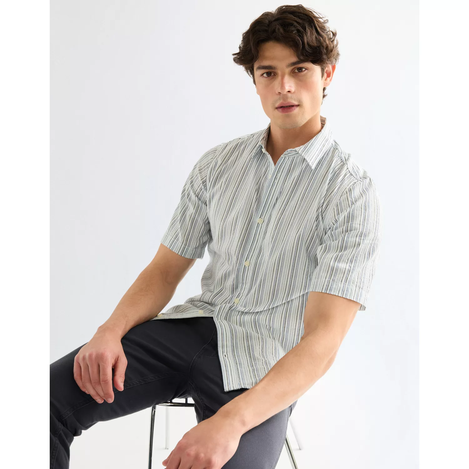 112378054 00 L KOSZULA SS SHIRT TRUE NAVY