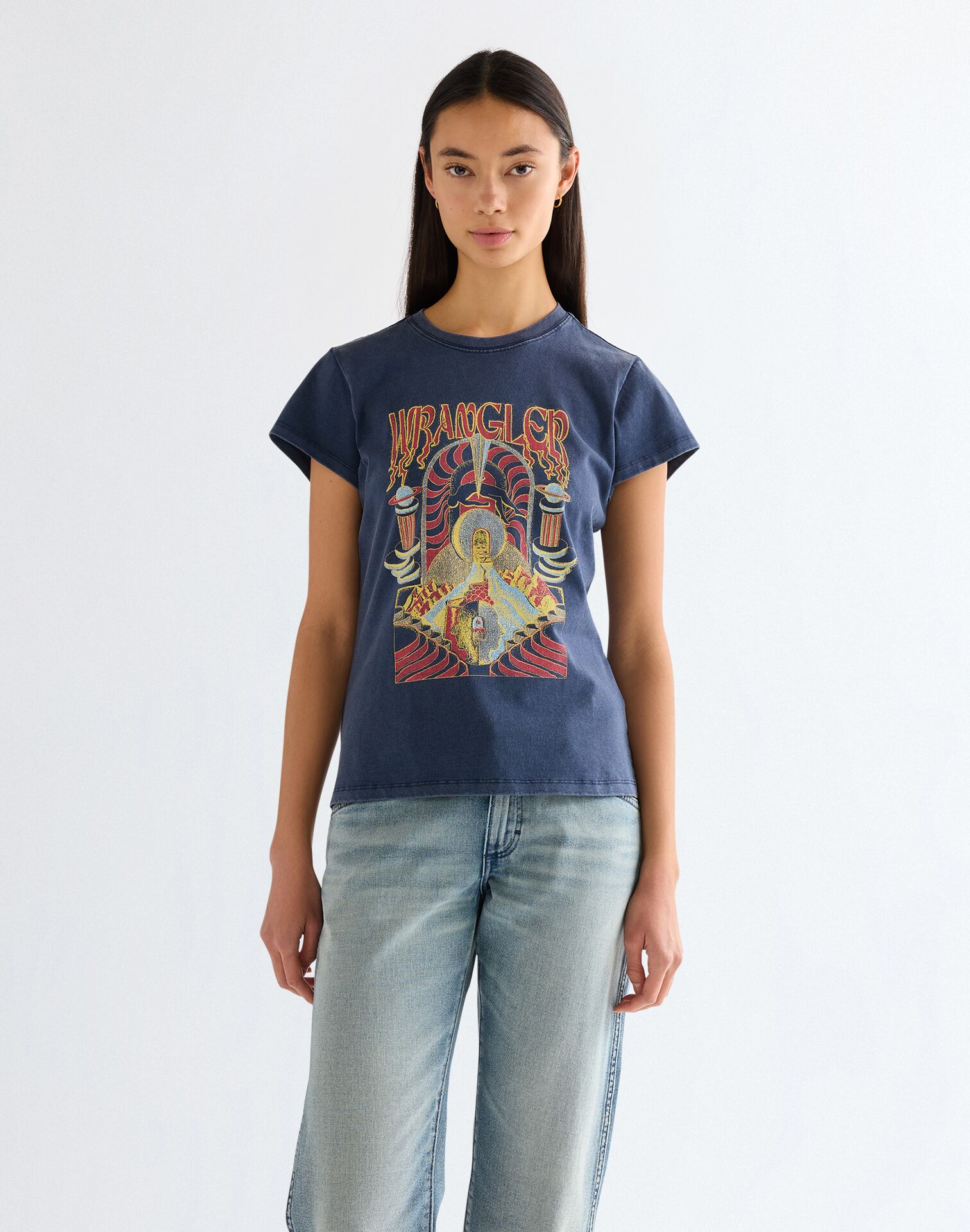112378065 00 L KOSZULKA SHRUNKEN BAND TEE NAVY