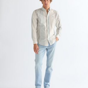 112378098 00 XL KOSZULA OXFORD SHIRT WHITE BLUE