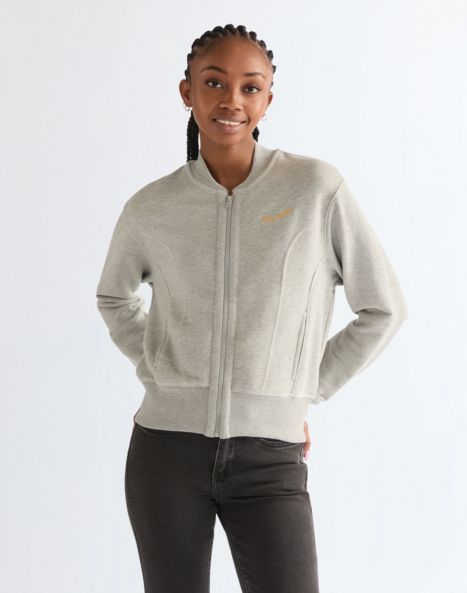 112378110 00 L BLUZA AVIATOR SWEATSHIRT MID GREY