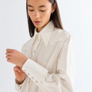 112378112 00 XS KOSZULA DRAMA COLLAR SHIRT WORN WH