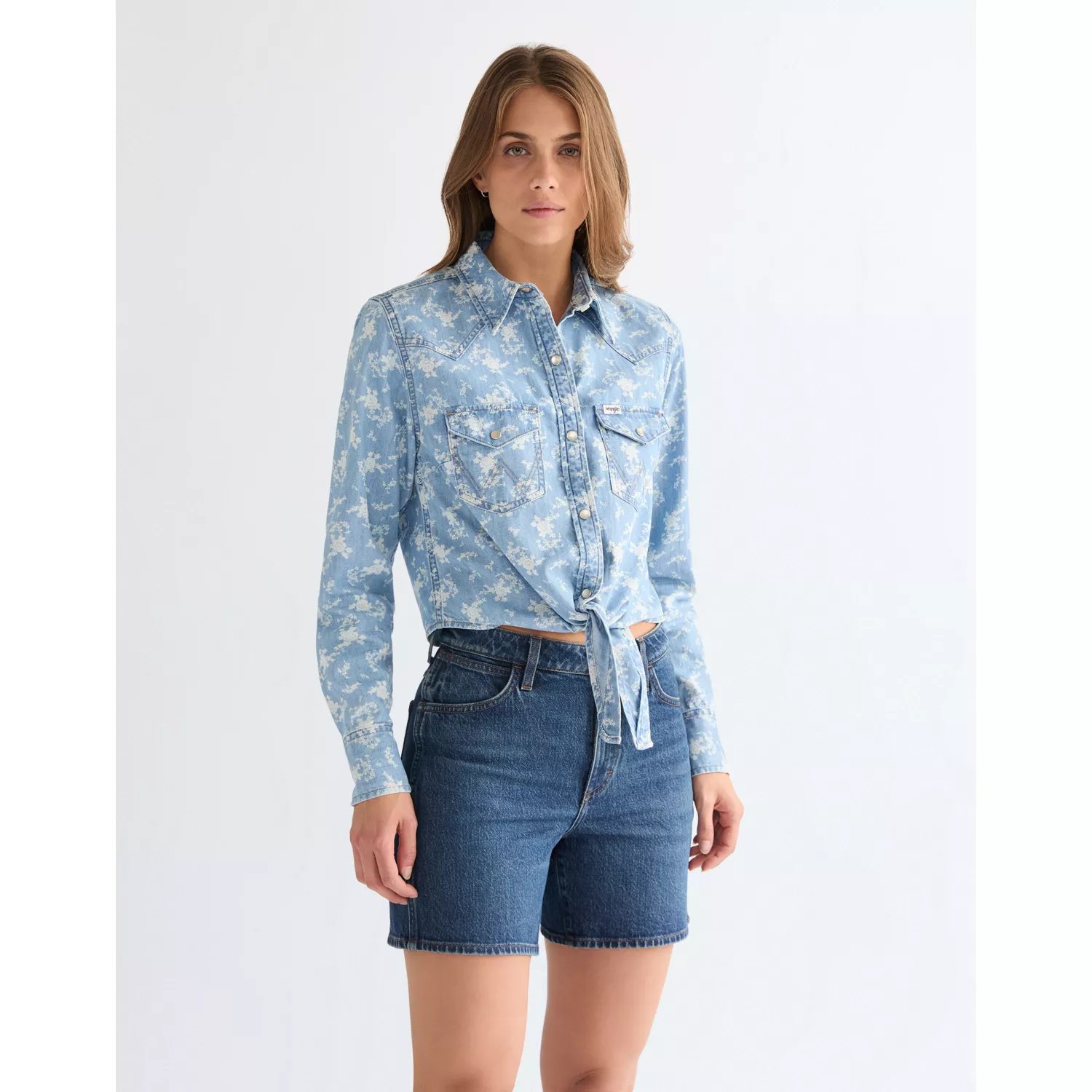 112378133 00 M KOSZULA TIE FRONT SHIRT ROSE ASH