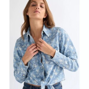 112378133 00 M KOSZULA TIE FRONT SHIRT ROSE ASH