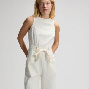 112378299 00 S SPODNIE BOATNECK JUMPSUIT NATURAL