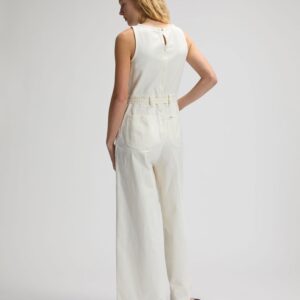 112378299 00 S SPODNIE BOATNECK JUMPSUIT NATURAL