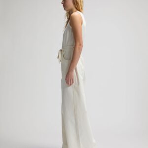 112378299 00 S SPODNIE BOATNECK JUMPSUIT NATURAL