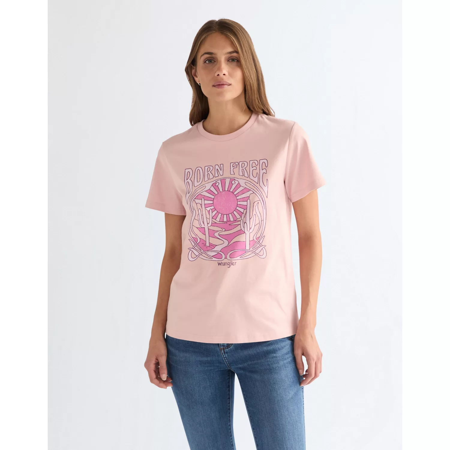112378313 00 S KOSZULKA GRAPHIC TEE SILVER PINK
