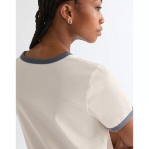 112378326 00 XS KOSZULKA RINGER TEE WORN WHITE