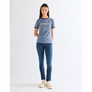 112378328 00 M KOSZULKA RINGER TEE DUSTY BLUE