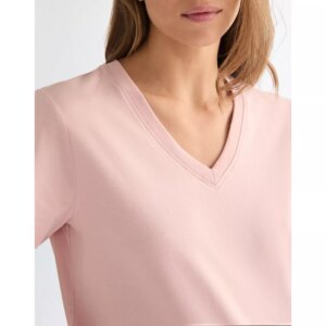 112378329 00 S KOSZULKA V NECK TEE SILVER PINK