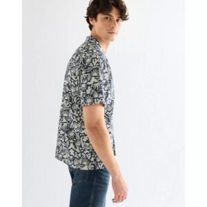 112378496 00 L KOSZULA SS RESORT SHIRT DENIM PRINT