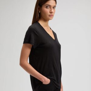 112378740 00 L KOSZULKA V NECK TEE BLACK