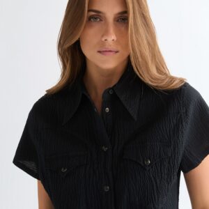 112379035 00 S KOSZULA SS STYLIZED WESTERN BLACK
