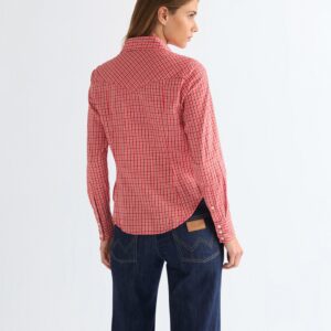 112379036 00 S KOSZULA WESTERN SHIRT FLAME SCARLET
