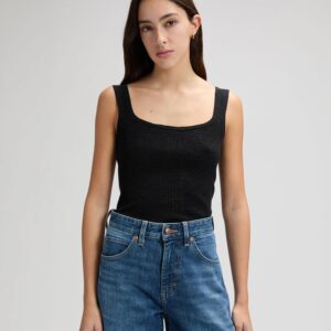 112379254 00 XS KOSZULKA KNITTED TANK BLACK