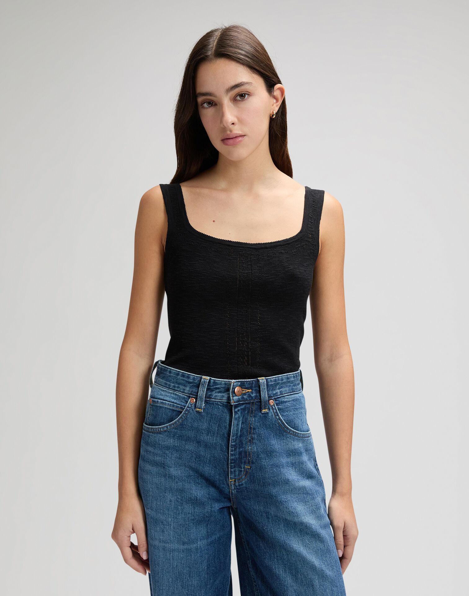 112379254 00 XS KOSZULKA KNITTED TANK BLACK