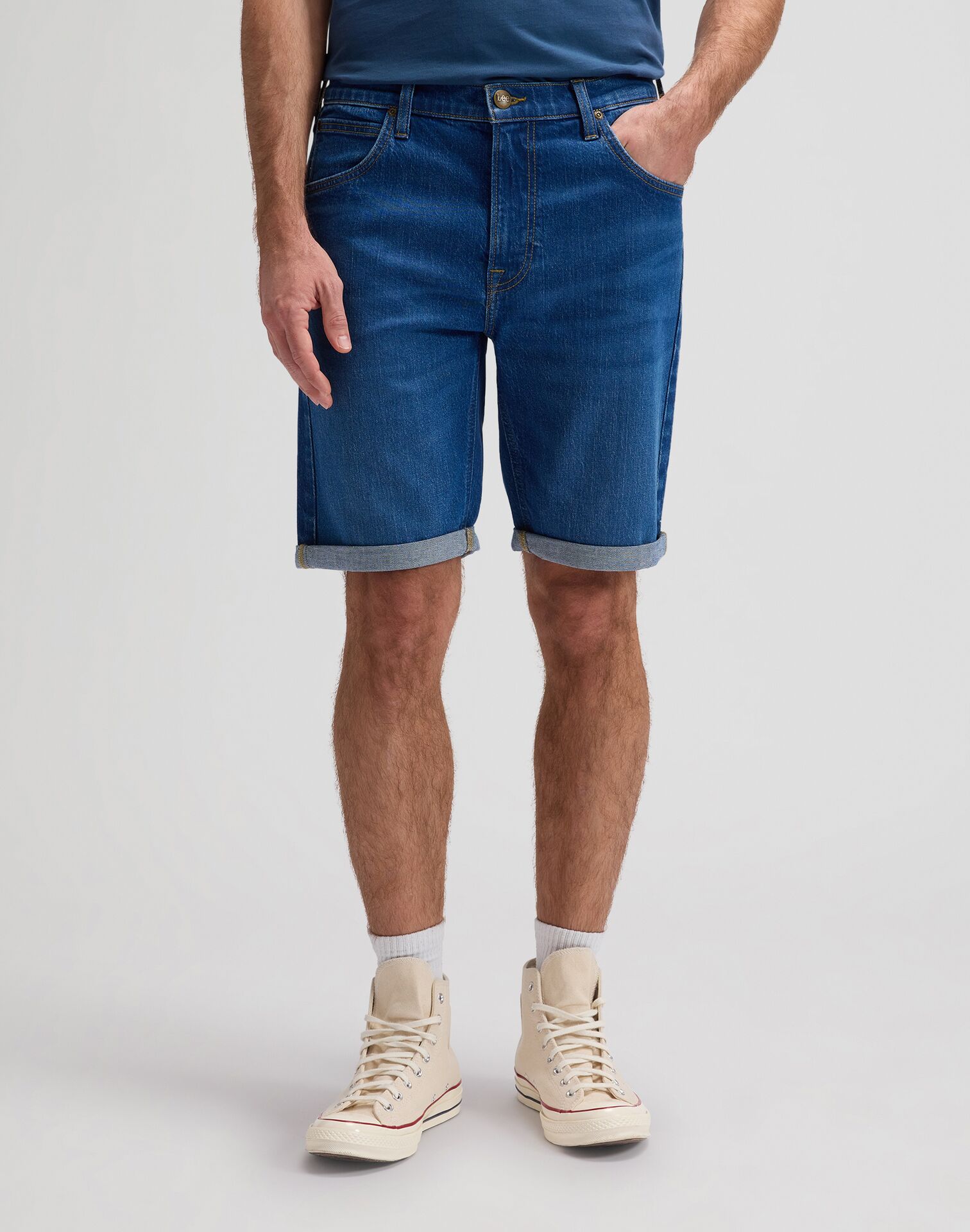 112379898 00 32 SZORTY 5 POCKET SHORT MID OCEAN