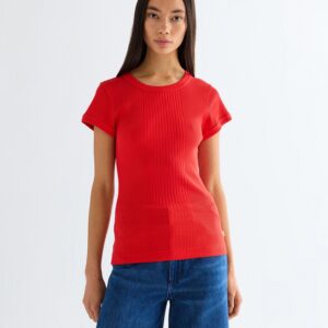 112380151 00 XS KOSZULKA CAPPED RIB SHIRT FLAME SC