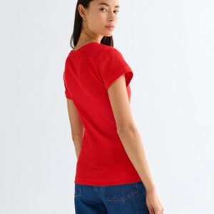 112380151 00 XS KOSZULKA CAPPED RIB SHIRT FLAME SC