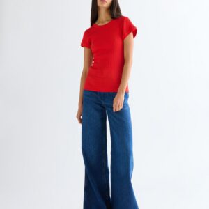 112380151 00 XS KOSZULKA CAPPED RIB SHIRT FLAME SC