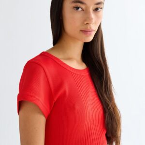 112380151 00 XS KOSZULKA CAPPED RIB SHIRT FLAME SC